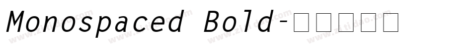 Monospaced Bold字体转换